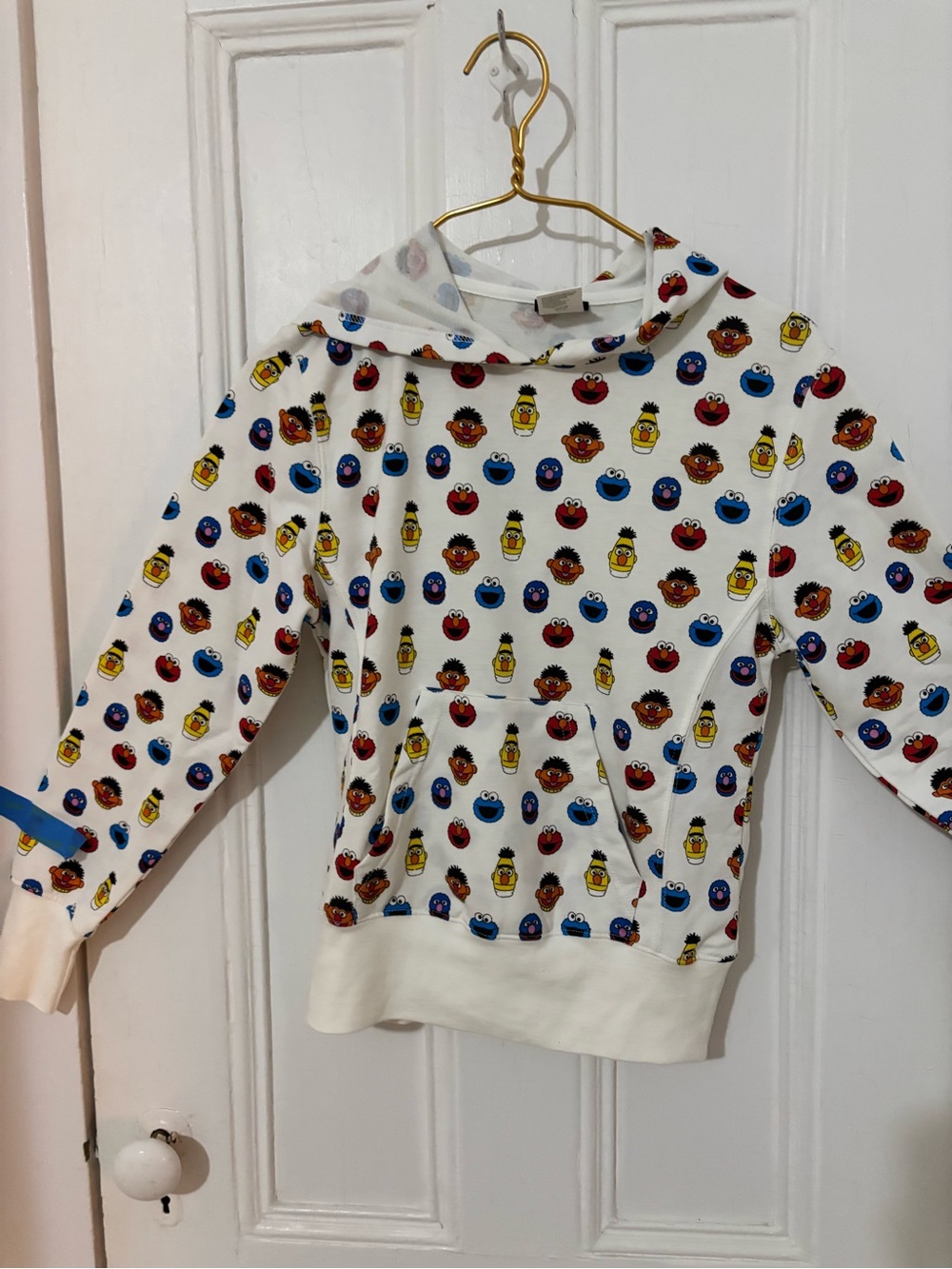 Kids White Sesame Street Character Hoodie